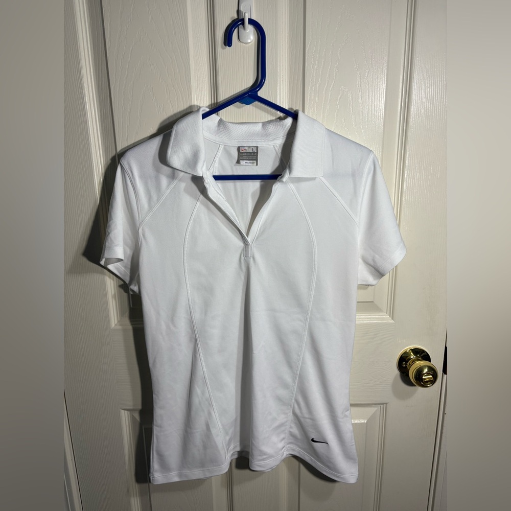 Nike FIT DRY White Tennis Golf Active Top
